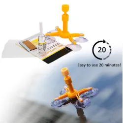 Car windshield repair - for glass scratch / cracks - kit proScreens