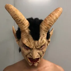 Lucifer avec des cornes - Masque d'Halloween en latex