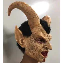 Lucifer med horn - Halloween lateks ansiktsmaske