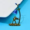 Spille fiolin frosk / blomst - brosje