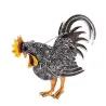 Spilla gallo di cristallo