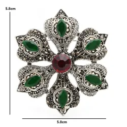 Stor akrylblomst - vintage broche