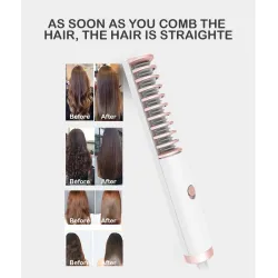 Mini piastra per capelli - pettine per barba
