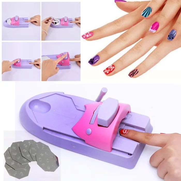 Nagelskrivare - stamper - set med klistermärken