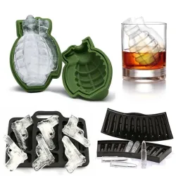 BarMáquina de hielo - molde - balas / pistolas / granadas