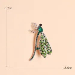 Krystal guldsmede - broche