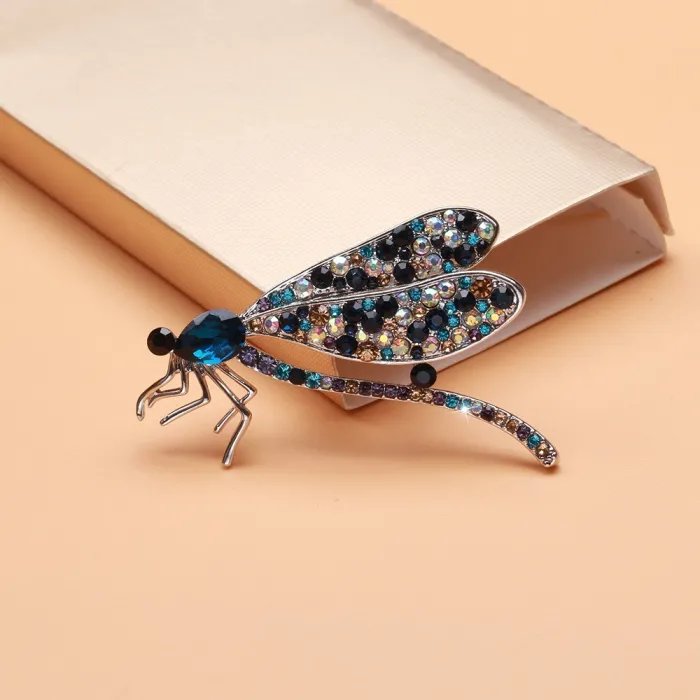 Krystal guldsmede - broche