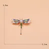 Libellule en cristal avec perle - broche