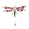 Libellula di cristallo con perla - spilla
