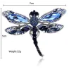Libellule cristal bleu - broche