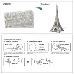 Torre Eiffel 3D - puzzle in metallo - modello di assemblaggio