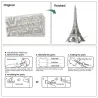 3D Eiffel Tower - metal puzzle - assembly modelMetal
