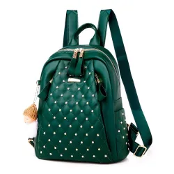 MochilasMochila de piel - con tachuelas decorativas - gran capacidad