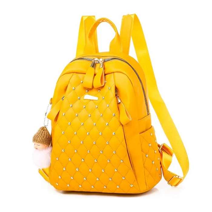 Zaino in pelle - con borchie decorative - grande capienza