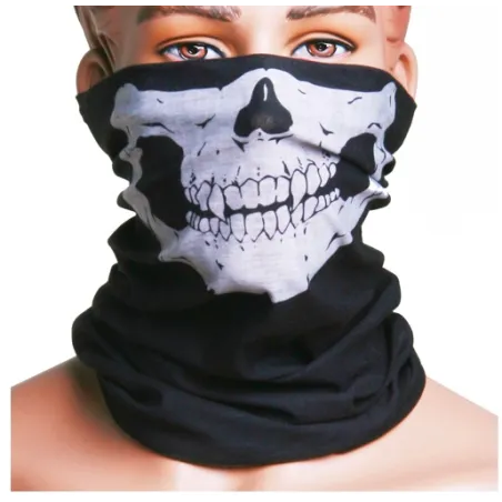 Masque multifonctionnel - foulard - motif tête de mort