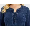 Gestricktes Jeanskleid - Übergröße