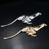 Metallleopard - emblem - bilklistermärke