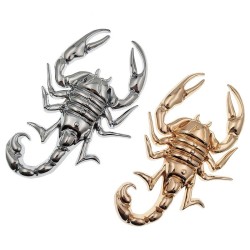 Scorpione in metallo - emblema - adesivo per auto