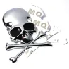 Metalowa czaszka / kości - emblemat - naklejka na samochódNaklejki