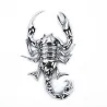 Silverskorpion - metallemblem - bilklistermärke
