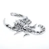 Silver scorpion - metal emblem - car stickerStickers