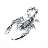 Silver scorpion - metal emblem - car stickerStickers