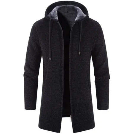 Elegante warme pullover - lange sweater met capuchonJassen