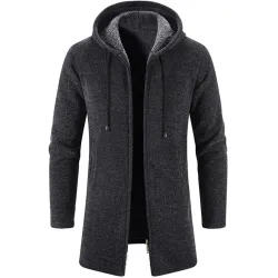 ChaquetasElegante suéter cálido - suéter largo con capucha