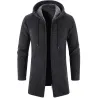 Elegant warm pullover - long hooded sweaterJackets