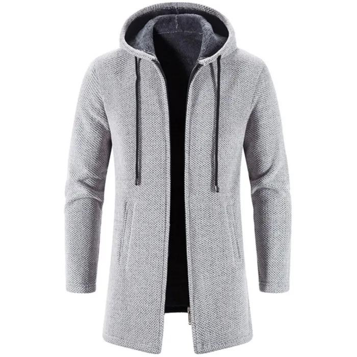 ChaquetasElegante suéter cálido - suéter largo con capucha