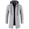ChaquetasElegante suéter cálido - suéter largo con capucha