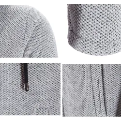 Eleganter warmer Pullover - langer Kapuzenpullover