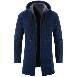 Elegant varm genser - lang hettegenser