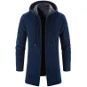 ChaquetasElegante suéter cálido - suéter largo con capucha