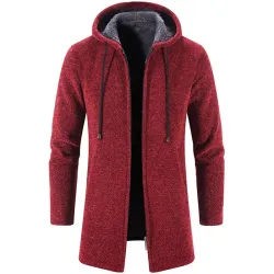 ChaquetasElegante suéter cálido - suéter largo con capucha