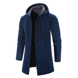 Elegant warm pullover - long hooded sweaterJackets