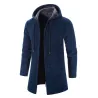 Elegant warm pullover - long hooded sweaterJackets