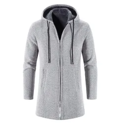 ChaquetasElegante suéter cálido - suéter largo con capucha