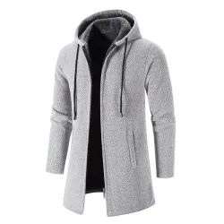 Elegant varm genser - lang hettegenser
