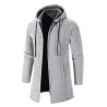 ChaquetasElegante suéter cálido - suéter largo con capucha