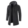 Elegant warm pullover - long hooded sweaterJackets