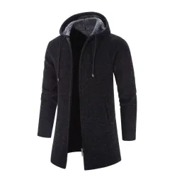 ChaquetasElegante suéter cálido - suéter largo con capucha