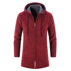 ChaquetasElegante suéter cálido - suéter largo con capucha
