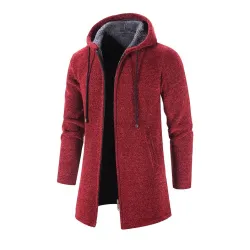 ChaquetasElegante suéter cálido - suéter largo con capucha