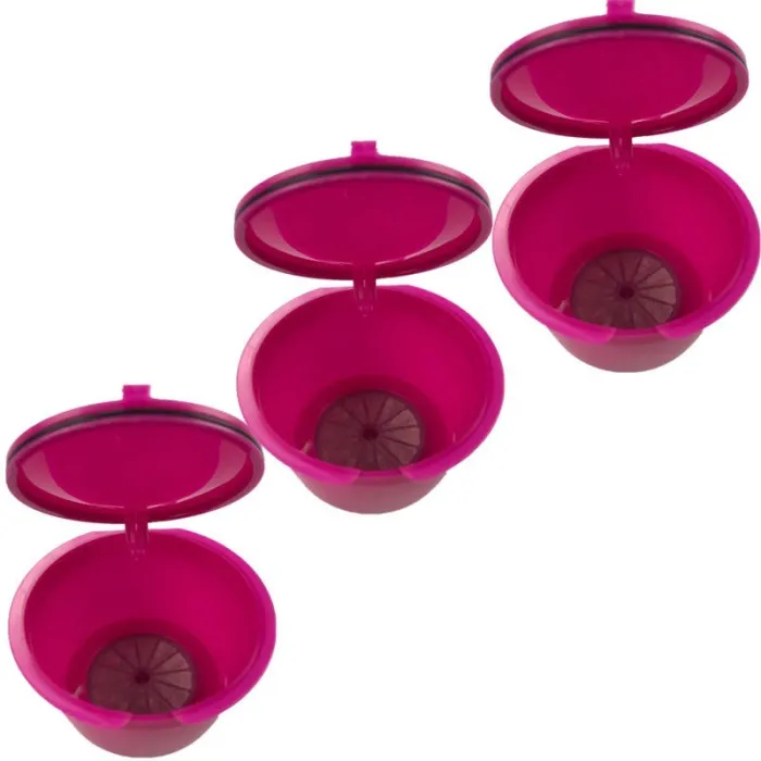 Capsule caffè in plastica - ricaricabili - per Dolce Gusto - 3 pezzi