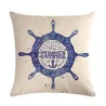 Federa decorativa - bussola / ancora stampata - 45 * 45 cm