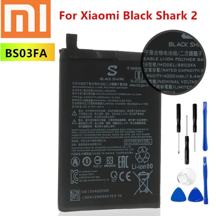 Udskifteligt batteri - 4000mAh - BS03FA - med værktøj - til Xiaomi Black Shark 2