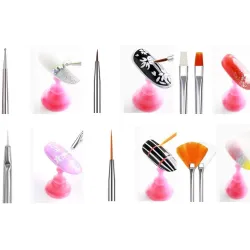 Nail art penslar - 15 stycken