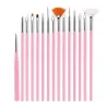 Nail art penslar - 15 stycken