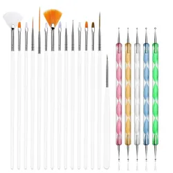 Nail art penslar - med prickverktyg - set